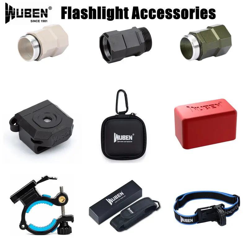 WUBEN Flashlight Accessories For P1 Headband E7 Gesture Sensor Extension Tube T4 TacRing X2Pro Tactical Tail Switch Red Diffuser