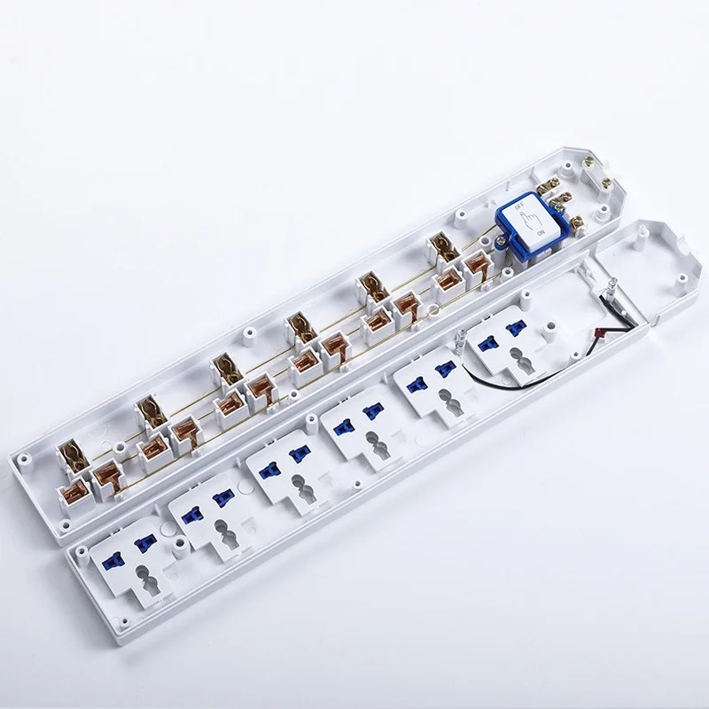 Multiple AC Electrical Rewireable Power Strip 3 4 5 6 Outlets US US/UK/CN Outlets Extension Socket Cord Cable 10A 250V 2000W