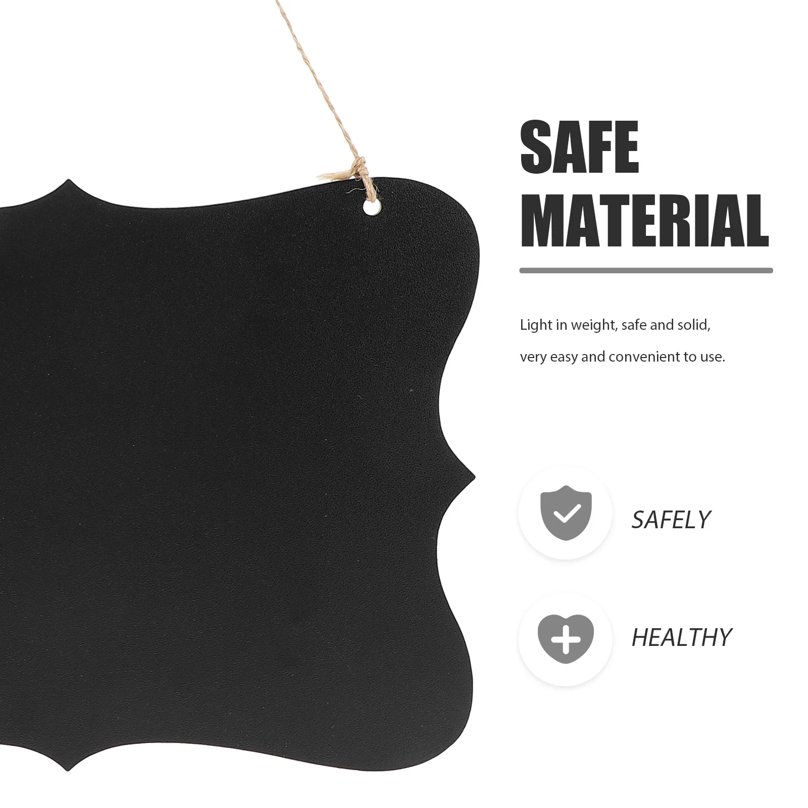 

2Pcs Wood DIY Hanging Blackboard Sign Door Message Board Home Office Decoration Decoration Chalkboards Door Hangings