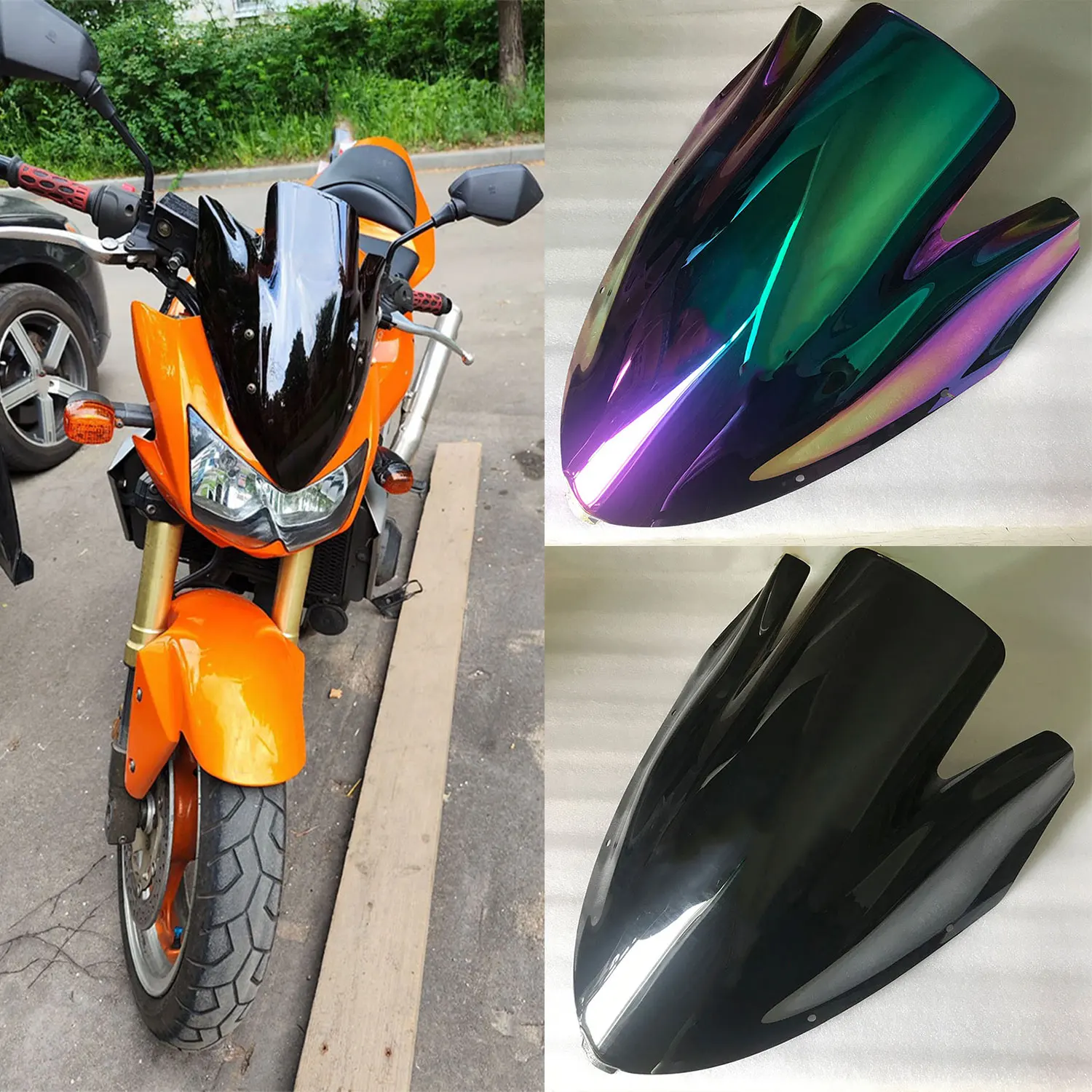 For Kawasaki Z750 Z1000 2003 2004 2005 2006 Z 750 Z 1000 Motorcycle Windscreen Screen Wind Deflectors Double Bubble Windshield
