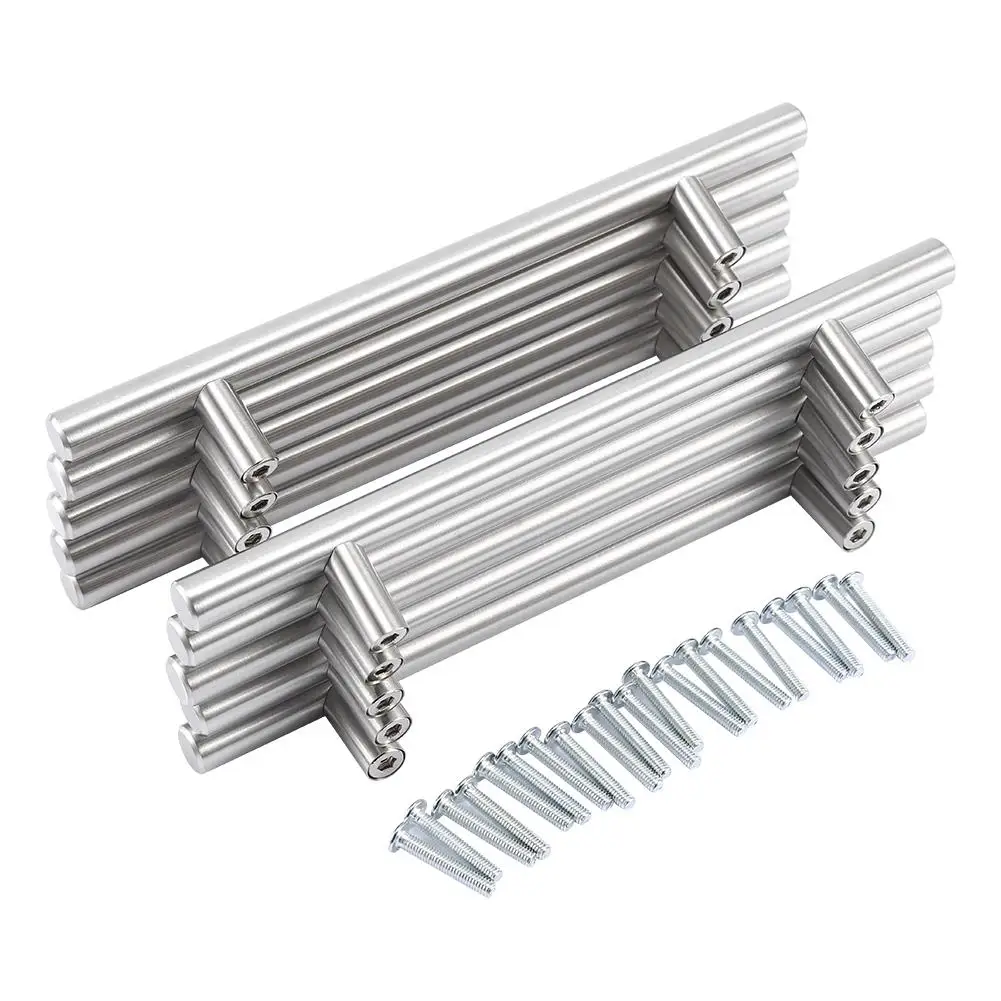 Stainless Steel Kitchen Cabinet T Bar Handle Pull Knob 200mm Furniture Drawer Handles 20Pcs Set