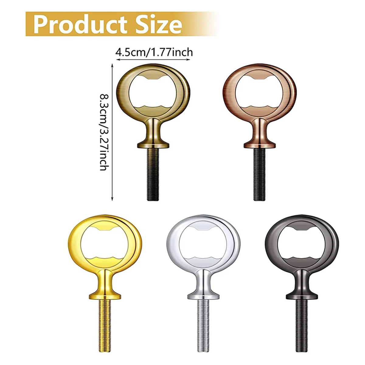 40Pcs Metal Bottle Opener Blanks Stainless Steel Bottle Opener Inserts Kit Threaded Beer Opener Hardware