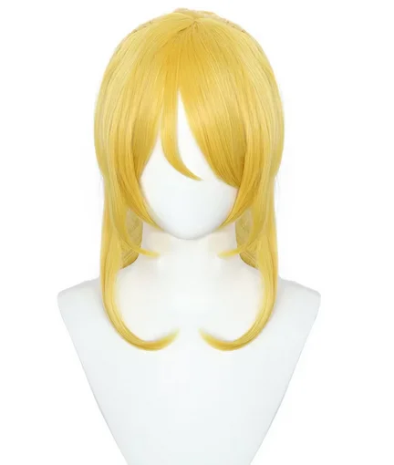 Princess Bowsette Cosplay Wig Gold Pigtail Peach Koopa Bowser Role Playing Adult Synthetic Hair Wigs