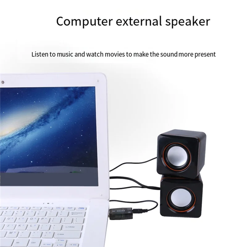 -N21R External USB Sound Card 3D Audio Headset Microphone Adapter For PC Desktop Support For Three-Dimensional Sound