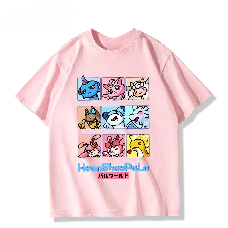 Steam Palworld Gioco Periferico T-shirt Uomini e Donne Due Yuan Dolore Vestiti Puro Cotone Cartoni Animati Kawaii Vestiti Y2k Vestiti Magliette e