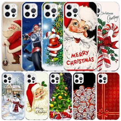 Christmas Santa Claus Present Phone Case For IPhone 16 15 14 13 12 11 Pro Max Mini XR XS X 7 Plus 8 + SE 2020 Soft TPU Back Cove