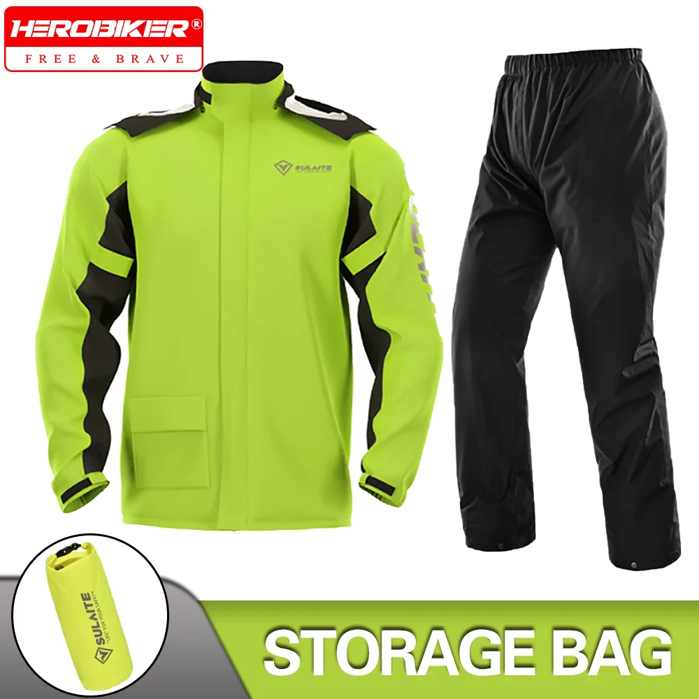 

Men's Motorcycle Raincoat Women Waterproof Rider Suit Motocross Outdoor Rain Coat Jacket Pant Biker Cycling Fishing Climbing Set