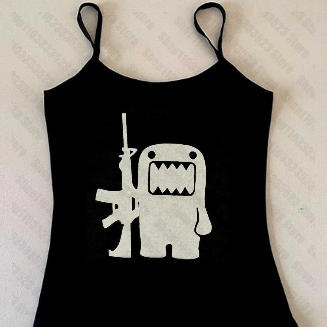 2000s Streetwear Gothic Baby Tank Harajuku Cute Graphic Women Clothing Vintage Punk Printing Slim Casual Vest Y2K Style Tank Top