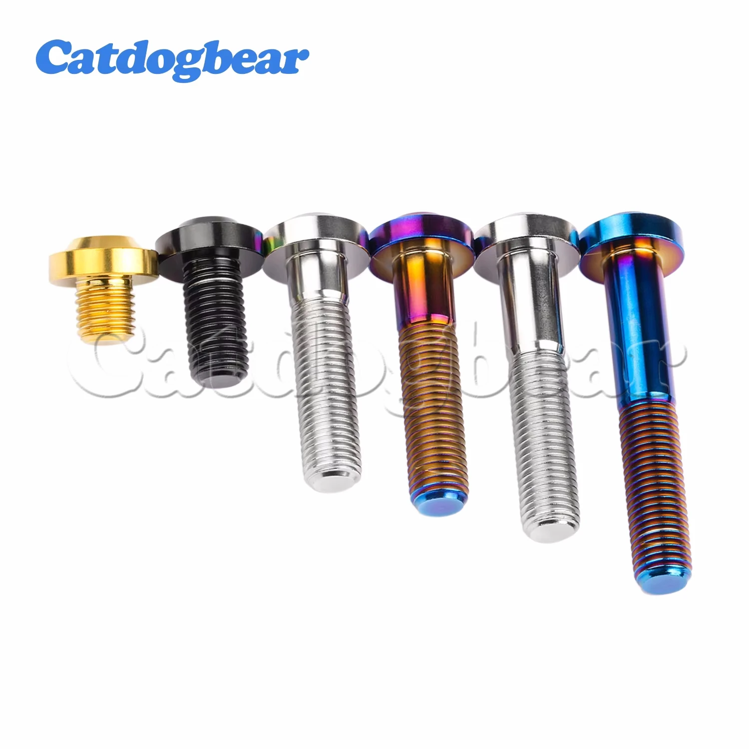 Catogbear 4pcsチタンボルトm10x20 25 30 35 40 45 50 60 65mmピッチ1.25/1.5 t45オートバイパーツネジ用