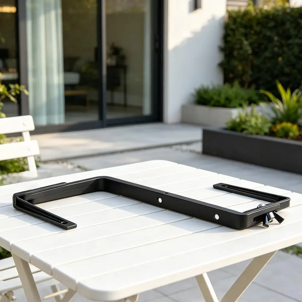 L-Shaped Metal Side Table Bracket for Outdoor Chairs Compatible with Patio Lounge Chairs and Seating Accessories