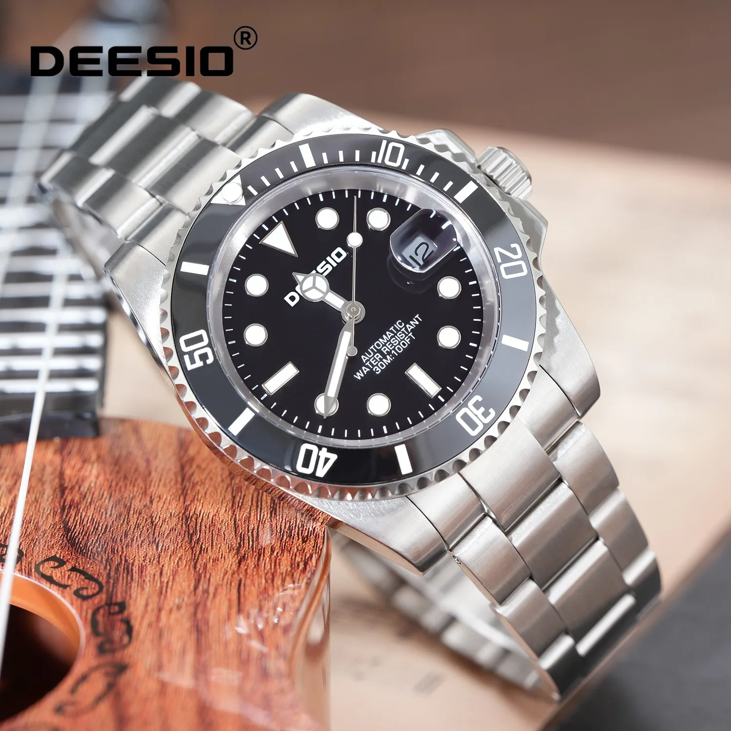 

Business Men‘s Automatic Mechanical Wristwatches, Classic Fashion Style, Stainless Steel, Calendar Functional Men‘s Sports Watch