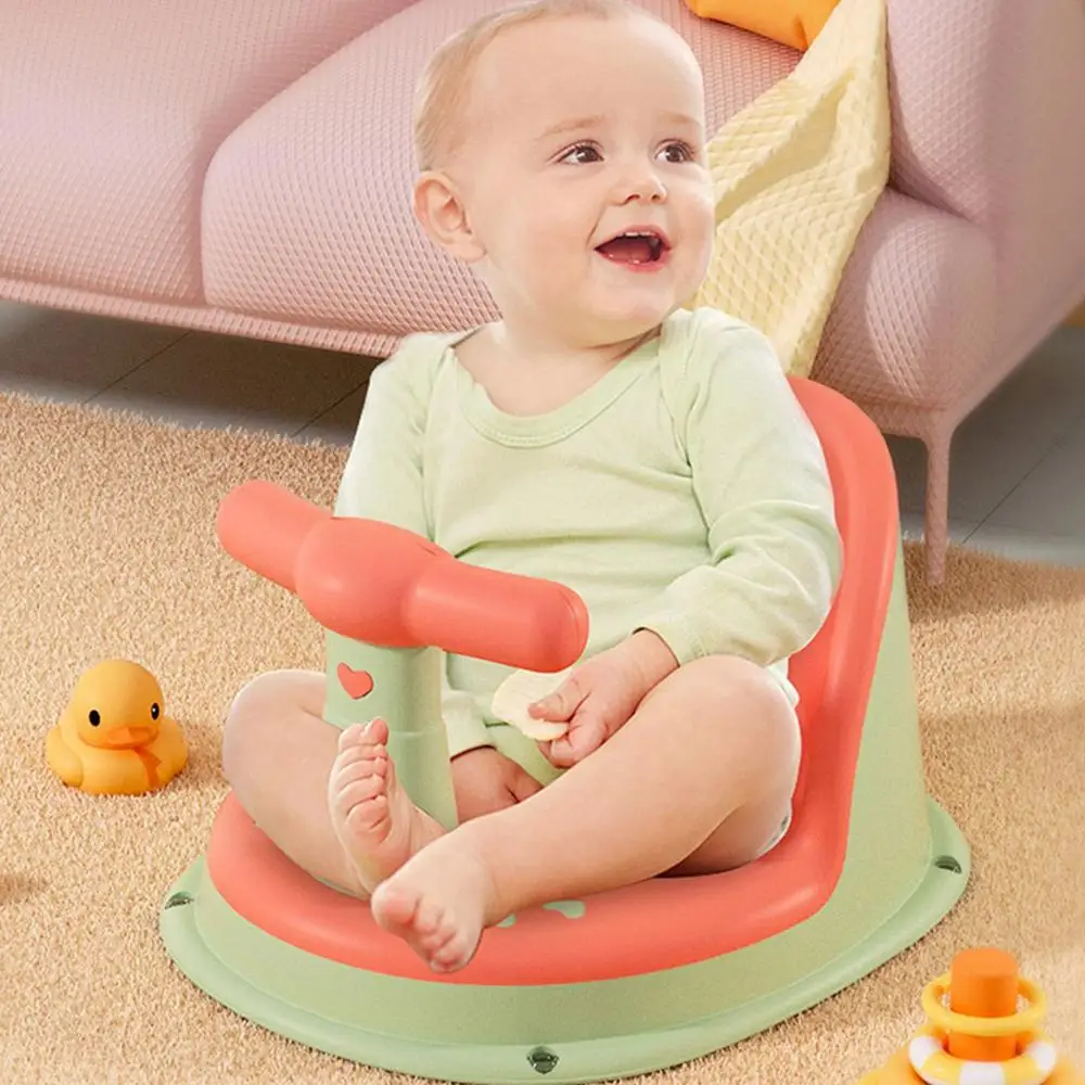 PP+TPE Baby Shower Chair Funny Suction Cup Design Multiple Colors Non Slip Bath Stool Antiskid Bathing Chair Baby Play