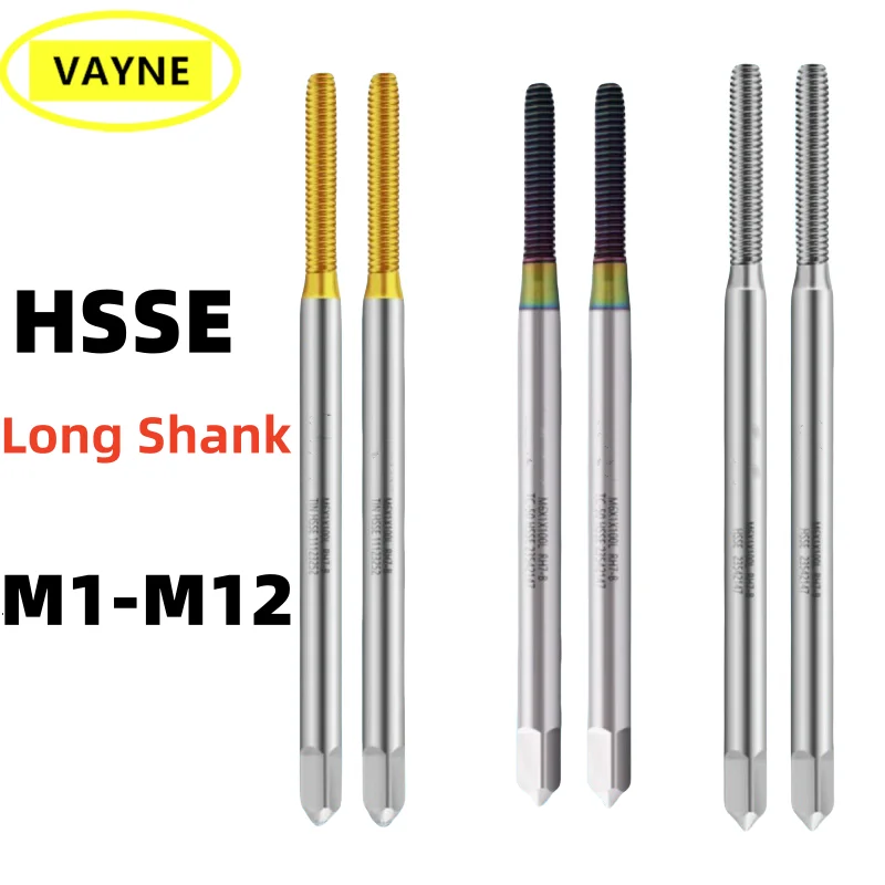 

1PCS HSSE Metric Long shank 80mm 100MM 150mm Forming /Roll Tap Right Hand M1.2M1.4M1.6M2M3M4M5M6M8M10M12 Fine Screw Thread Tap