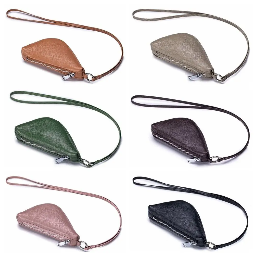 Echtes Leder Halsgeldbörse Mini-Geldbörse Lanyard-Portemonnaie Tasche Anhänger Lippenstift Schlüssel Aufbewahrung Kopfhörer-Tasche für Mädchen/Frauen – Detail 2