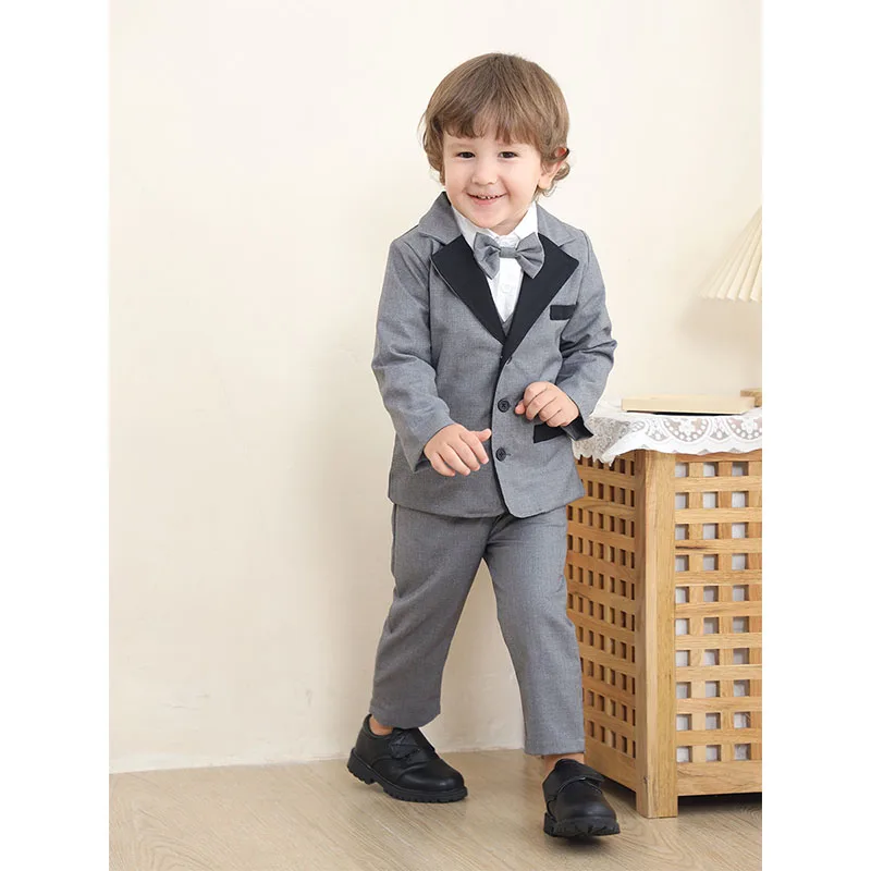 

Boys 3PCS Gentleman Suit Birthday Party Outfits Spring Autumn Children Formal Wearing