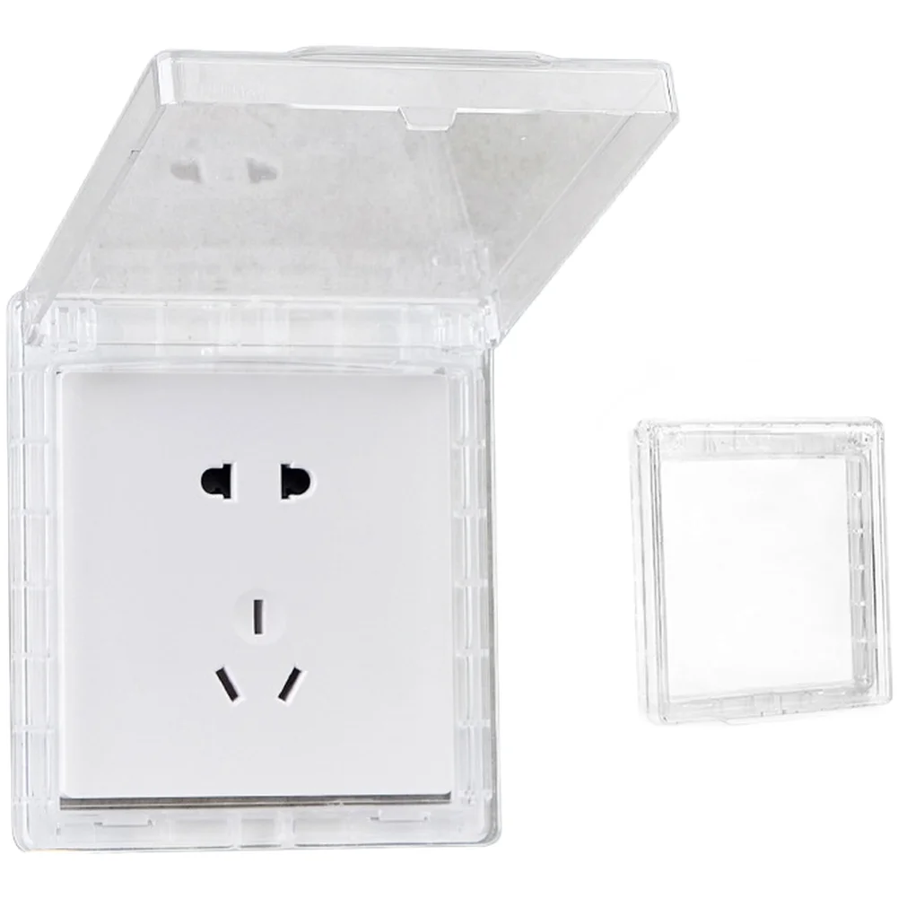 For 86 Type Socket Waterproof Cover Box Ultra Thin 2cm ABS Lid Wall Mount Bathroom Kitchen Dust Moisture Guard