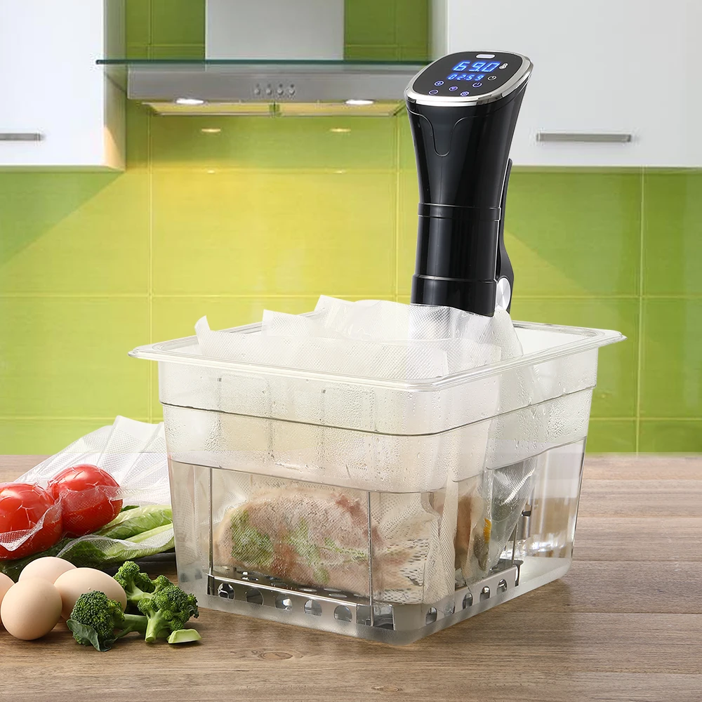 Новая кухонная машина sous vide 2019. Можно установить время приготовления sous vide и температура.