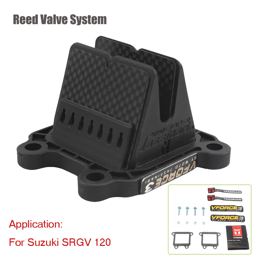 VForce3 SRGV120 Reed Valve System For Suzuki SRGV 120 Satria RG Sport Reed Petals Intake Fuel Palhetas Carbon Fiber V-Force 3