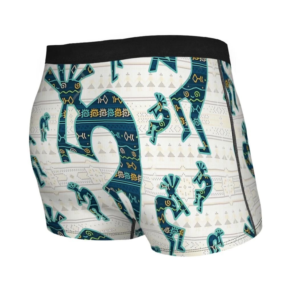 Kokopelli with Ethnic Pattern on Tribal Pattern  Underpants Breathbale Panties Man Underwear Print Shorts Boxer Briefs