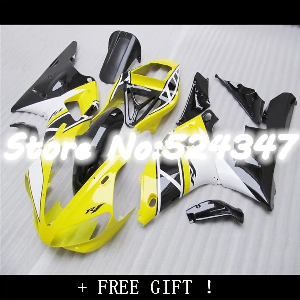 

Nn-Fairing YZF R1 1998 1999 yellow white Body Kit Fairing for YZF1000 YZFR1 1998 1999 for Yamaha