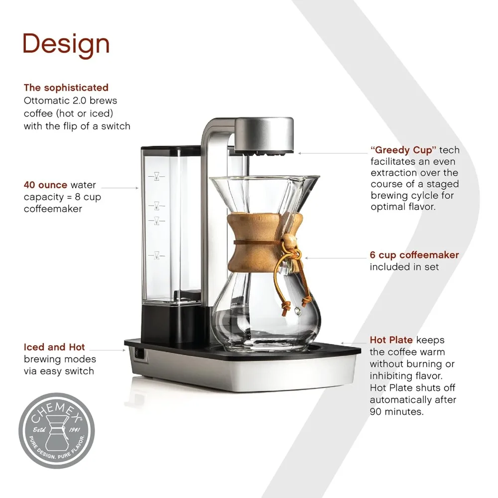 Set caffettiera ottomatica di alta qualità - 40 once. Capacità Include Caffettiera da 6 tazze Spedizione veloce Consegna gratuita Funzionalità uniche