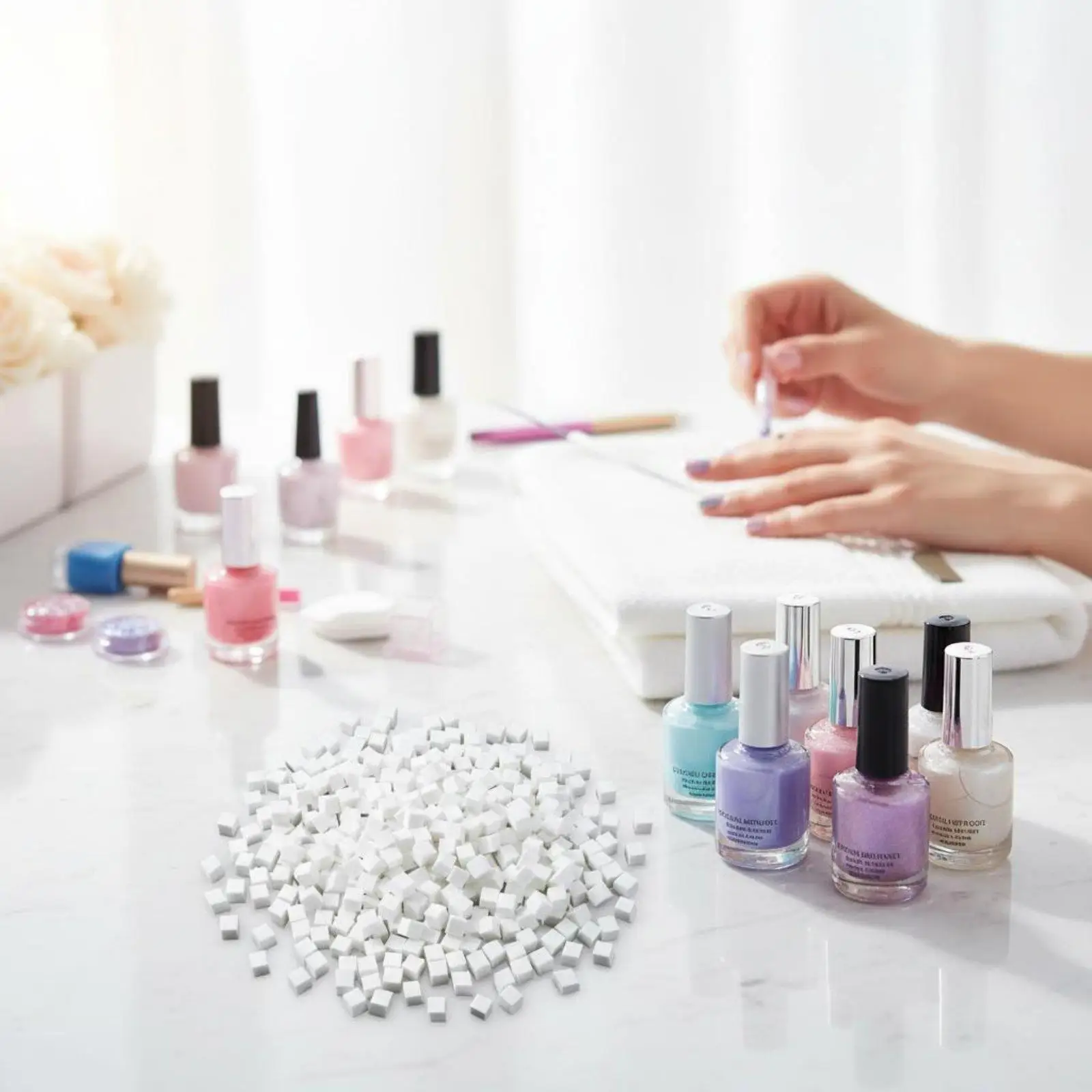 Nail Gradient Sponge 400pcs Set Mini Blending Manicure Sponge Cubes for Perfect Fade Ombre French Nails