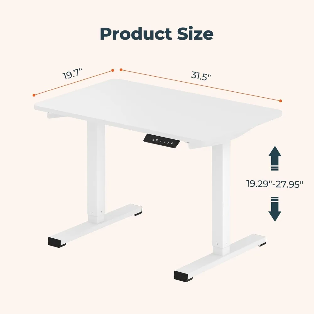 مكتب صغير قابل للتعديل للأطفال، مكتب قائم من قطعة واحدة 31.5 × 19.7 بوصة، محطة عمل كمبيوتر للمكتب المنزلي، #3