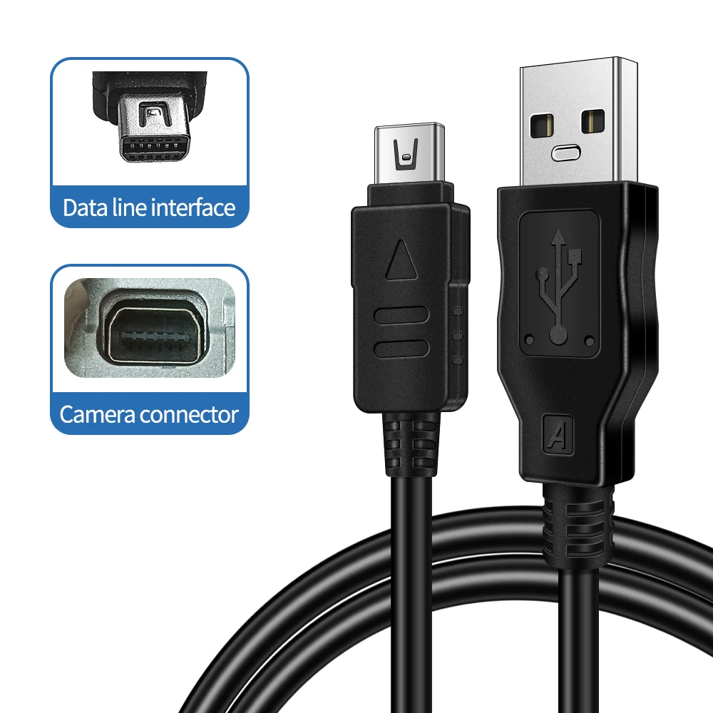 For Olympus Camera USB Data Cord CB-USB6 12Pin Cable E-PL3 E450 E400  SZ-14 U1070 SZ-31MR OM-D E-M5 TG-1 Tough3000 Camera Cable