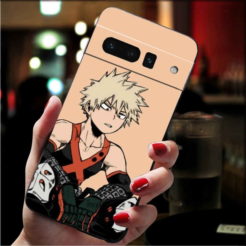 حافظة لهاتف جوجل بيكسل 10 برو XL 9 Pro XL 8 7 6 Pro 9A 8A 7A 6A بكسل 8 7 6 5 أنيمي بطلي الأكاديمية deku bakugou Boku