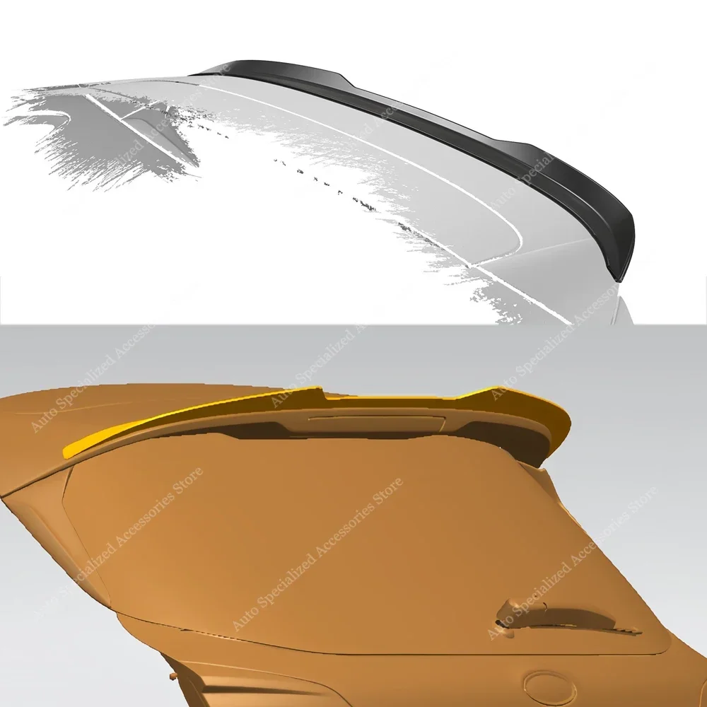 Gloss Black Rear Spoiler Wing For Ford Fiesta MK8 B479 1.1 1.5 s/s 2018-2024 Standard Rear Spoiler Caps Tail Wing Bodykit Tuning view 2