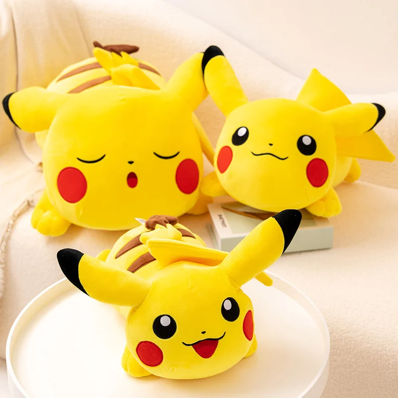 Original High Quality Sleeping Pikachu & Charmander Plush Toy New Pikachu & Charmander Doll Lovely Soft Pokémon Pillow Xmas Gift