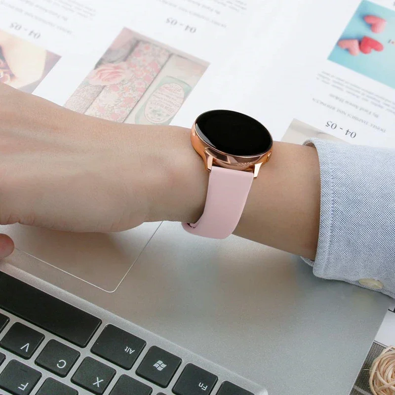 20mm 22mm Watch Strap For Samsung Galaxy Watch 5/pro/4 44mm 40mm Active 2 Band Gear 3 Silicone Sport Bracelets for Samsung Watch