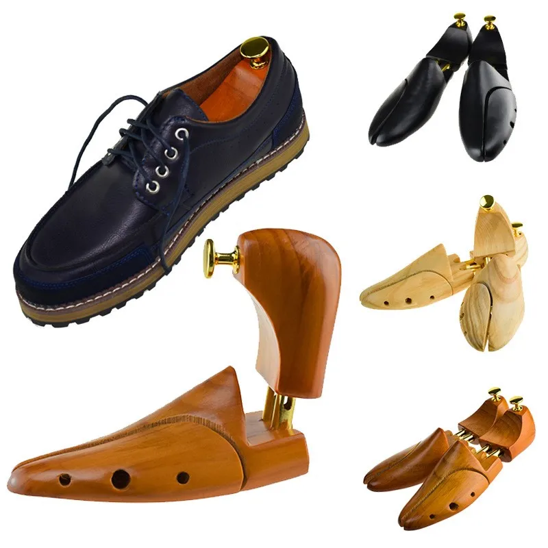 Brand Wooden Shoe Tree Expander Genuine Leather Shoe Women Men Shoes Sneakers Stretcher  Shaper Keeper Support Adjustable Width