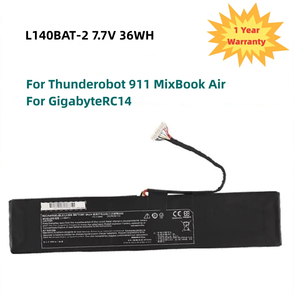 

L140BAT-2 Battery For Thunderobot 911 MixBook Air,For GigabyteRC14,L140BAT-4 Battery For Metabox ns50mu 2ICP5/50/112-2