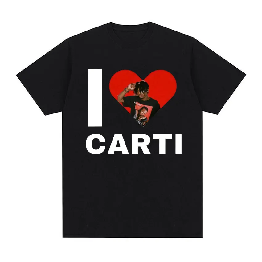 I Love Playboi Carti Rapper Graphic Tshirt Men Women Harajuku Y2k Short Sleeve T-shirt Male Hip Hop Oversized T Shirt Streetwear