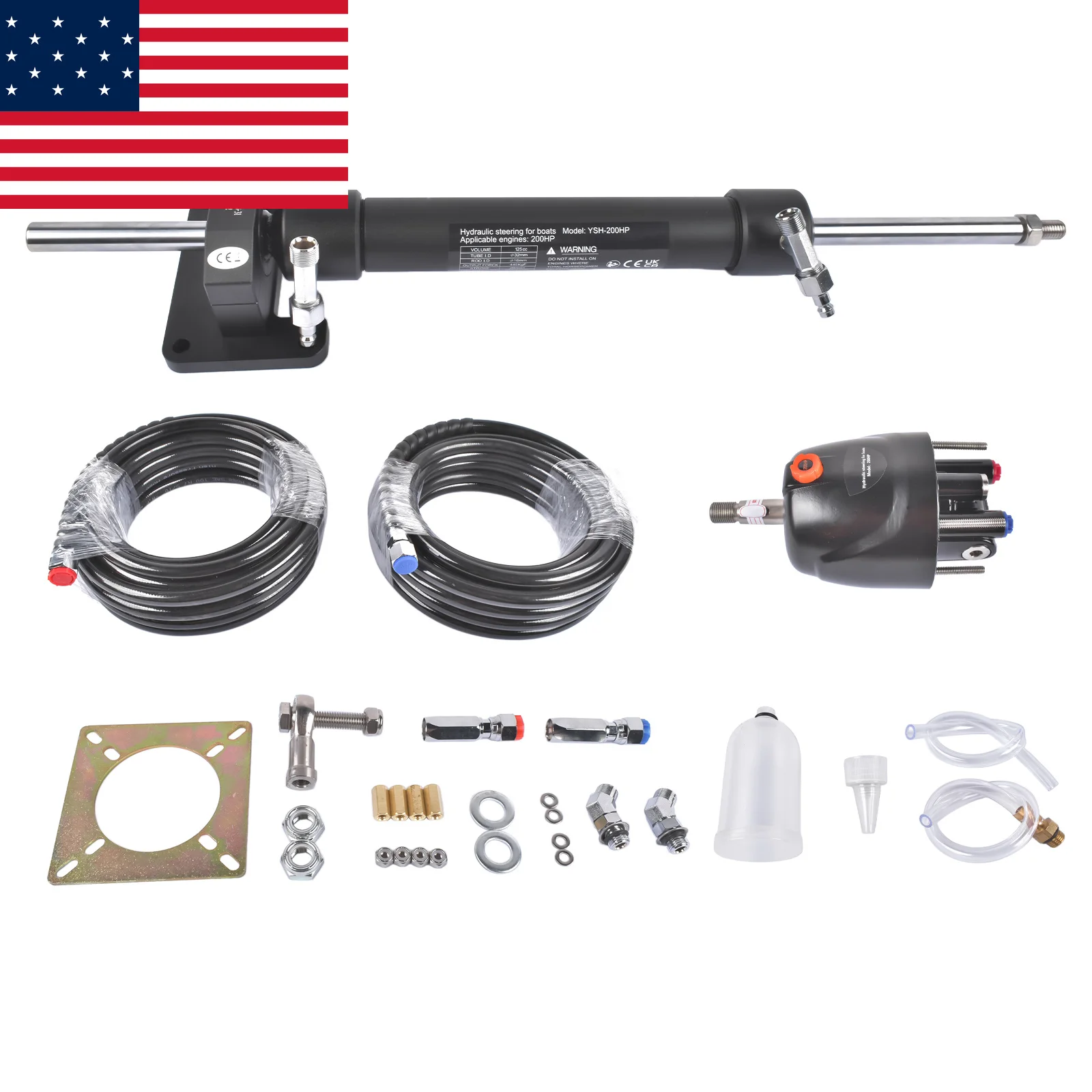AP03 178mm Stroke Hydraulic Cylinder 136 Cc Displacement, Complete Steering Assembly