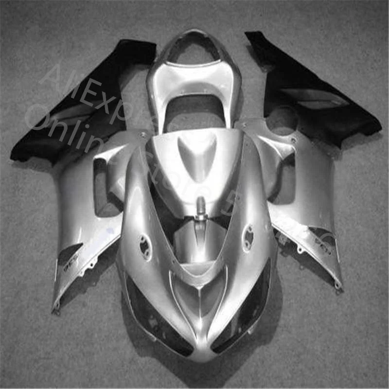 

New motorcycle fairing kits for 05 06 ZX6R Kawasaki 636 fairings bodywork set 2005 2006 ZX-6R silver black fairing