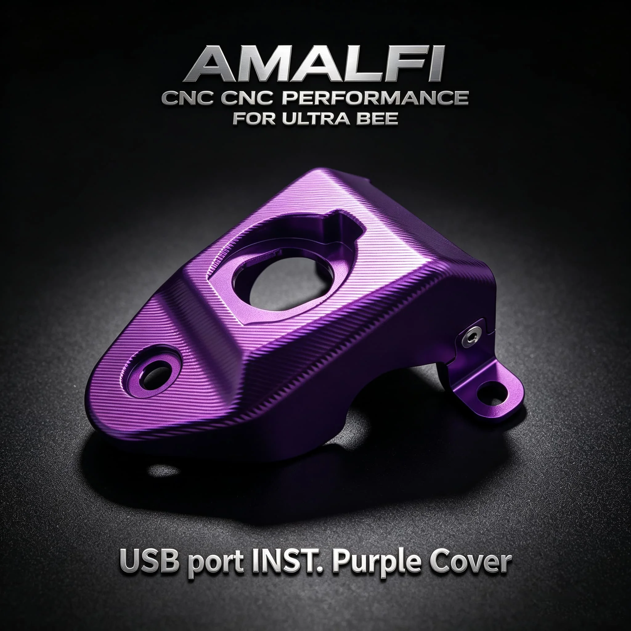CNC USB-Anschlussabdeckung für Ultra Bee | 6061-T6 Billet-Aluminium Eloxierte USB-Ladegerät- und Voltmeter-Halterung – Detail 8