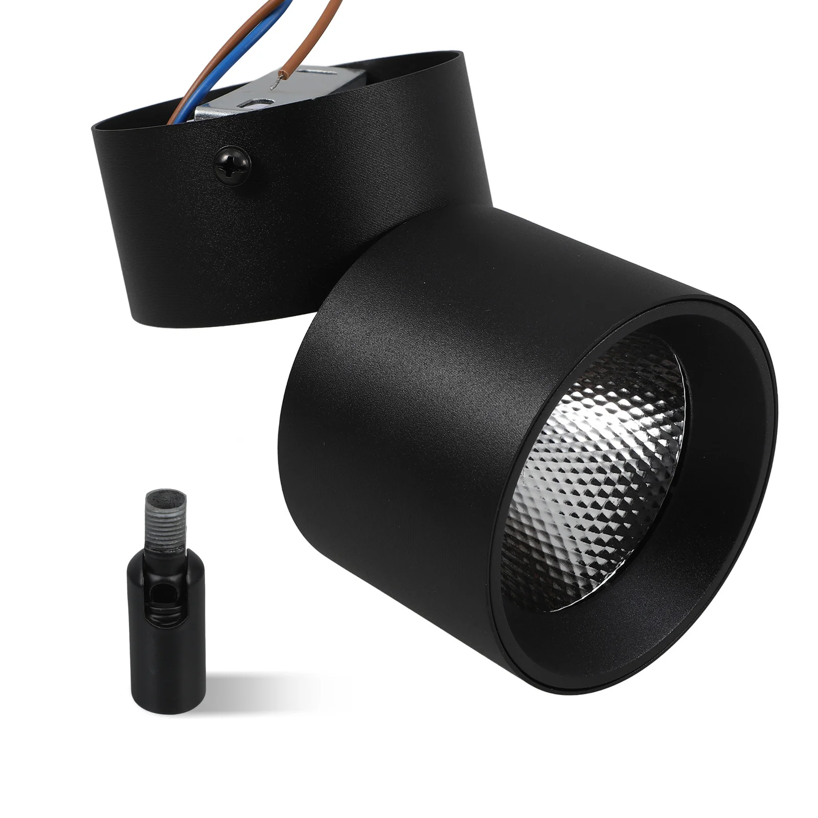 

10Pcs Universal Joint Spotlight Adjustable Mechanical Swivel Connector Flexible Lamp Head Steerable Arm Ceiling Light Adapter