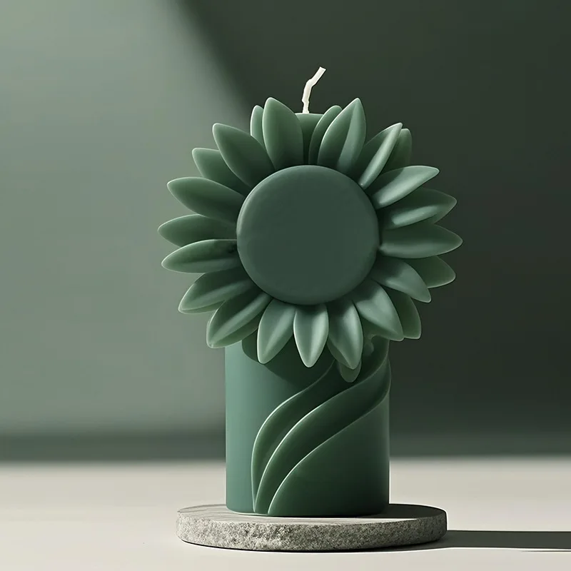 

Sunflower Scented Candle Silicone Molds DIY Sunflower Creative Scented Candle Decoration Plaster Epoxy Resin Molds Candle Making