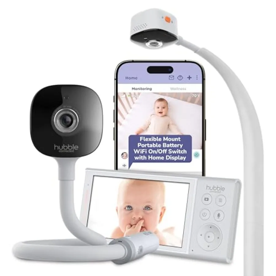 

Беспроводная портативная видеоняня GoBaby AI Pro 2K Ultra Clear HD с ИИ-детектором переворота, функцией оповещения о настоящих плачах, анализом сна и камерой