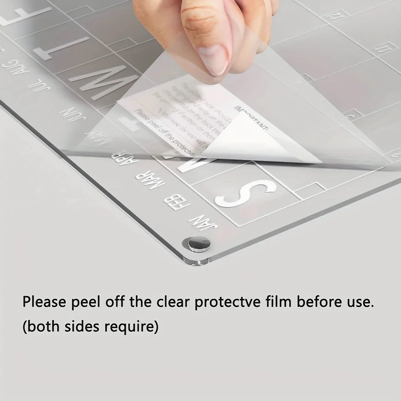 Kalender Akrilik Magnetik yang Dapat Dihapus-Kalender Transparan untuk Kulkas, Penyelenggara Dapur Ideal untuk Rumah & Kantor dengan Pena Spidol Termasuk