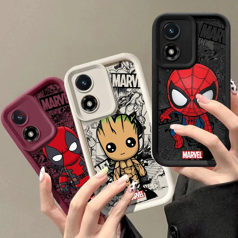 حافظة لهاتف موتورولا موتو إيدج 40 نيو 50 برو 50 فيوجن G84 G14 G32 G35 G52 G30 G60S G53 G22 E13 E14 غطاء الرجل العنكبوت مارفل #1