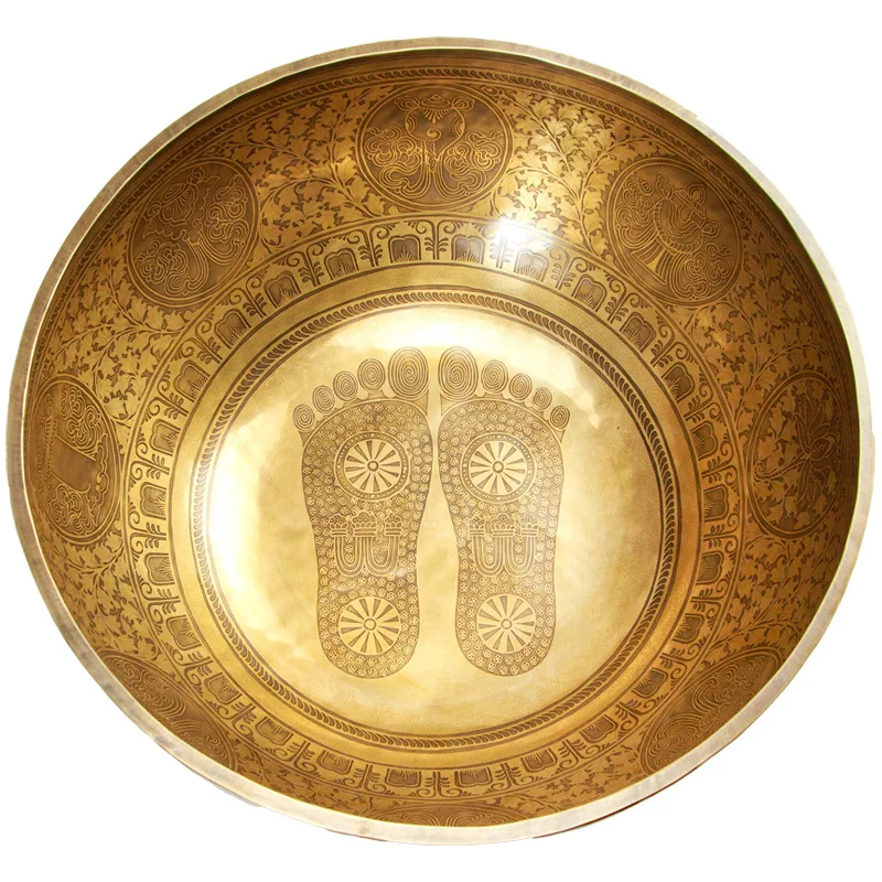 Large Tibetan Therapy Meditation Singing Bowl Deep Tone and Sound Foot Bowl