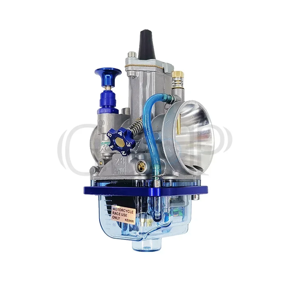 PWK 21 24 26 28 30 32 34 mm Universal Motorcycle Carburetor For Keihin Koso OKO YZ85 Power Jet 2T 4T Blue Transparent Cover Bowl