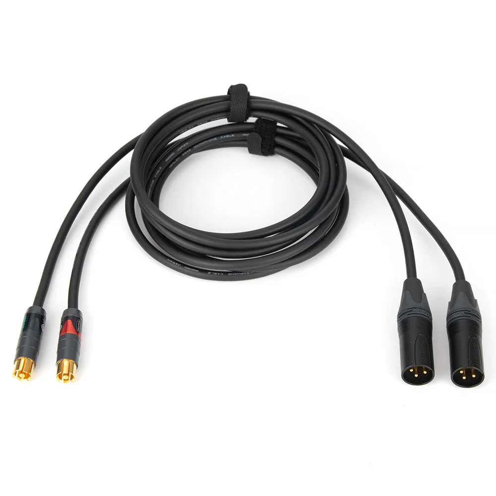 

Mogami 2 XLR Male To 2 RCA Male Cable HiFi Stereo Audio RCA To XLR Speaker Microphone Amplifier Mixer Patch Cable Neutrik Pulg