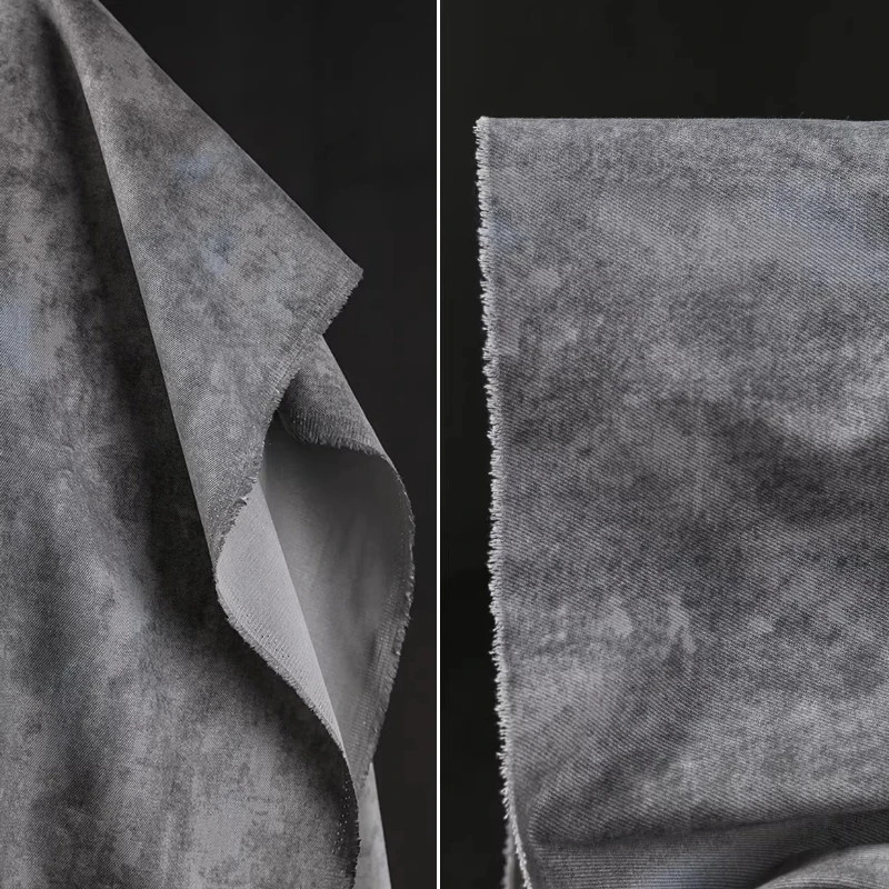 

Серый потертый джинсовый винтажный текстурированный материал ручной работы для шитья DIY домашняя одежда дизайнерский фон украшения материал для рукоделия