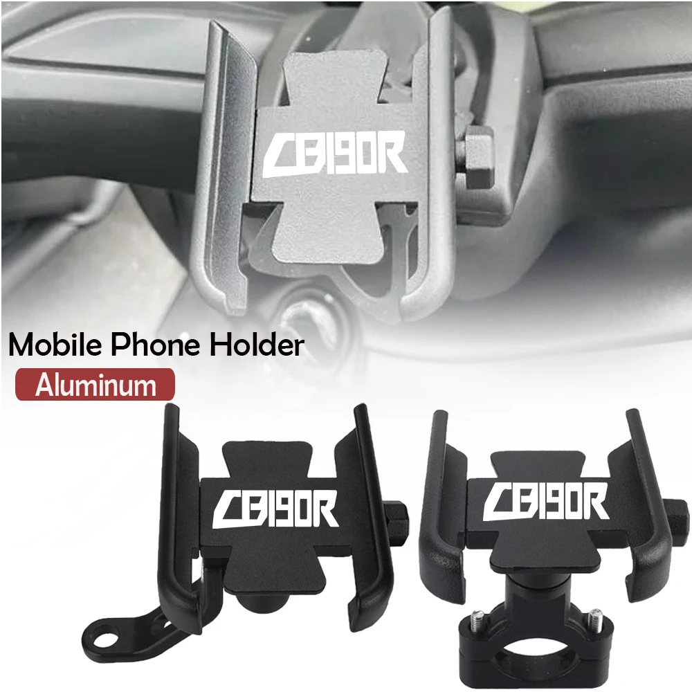 

Motorcycle Accessories CNC Handlebar Mobile Phone Holder GPS Stand Bracket For HONDA CB190R CB 190R CB190 R 2015-2018 CB 190 R