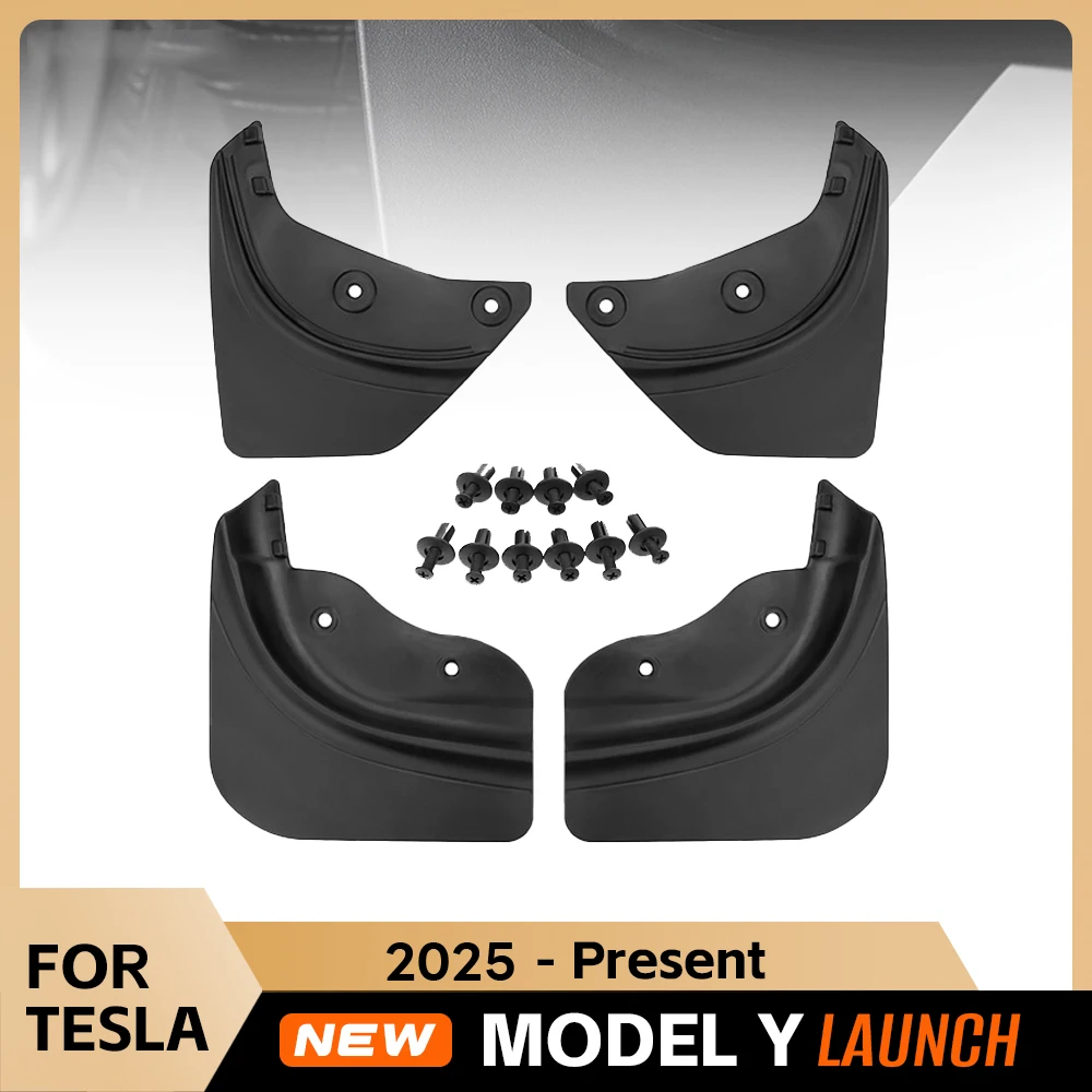 

For Tesla Model 3 Y Juniper 2025 Mudguards Mud Flaps Anti-Snow Anti-Sand Splash Front Rear Mudflaps Guard Auto Car Accessories