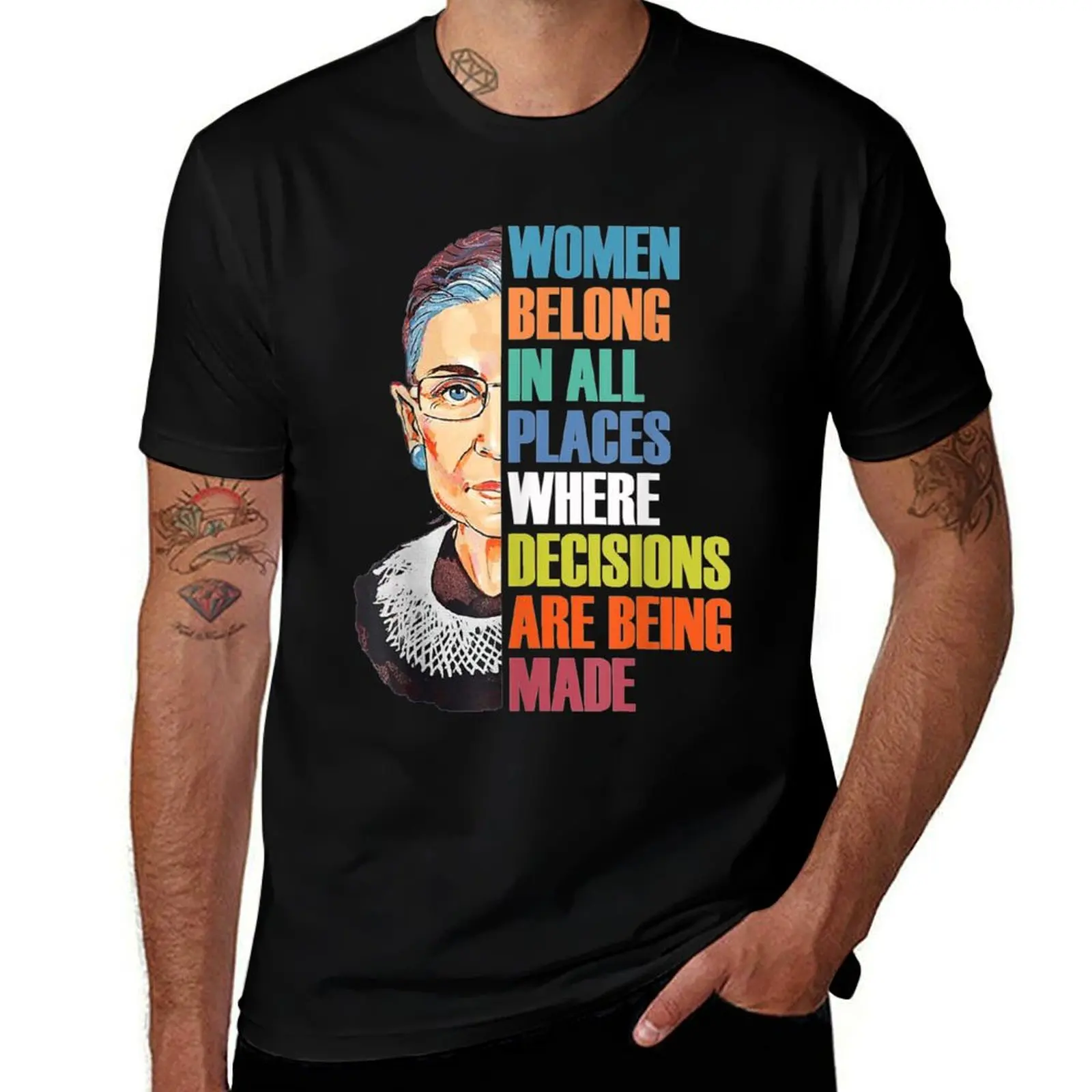 

Women Belong In All Places Ruth Bader Ginsburg RBG T-Shirt oversized t shirt men clothes